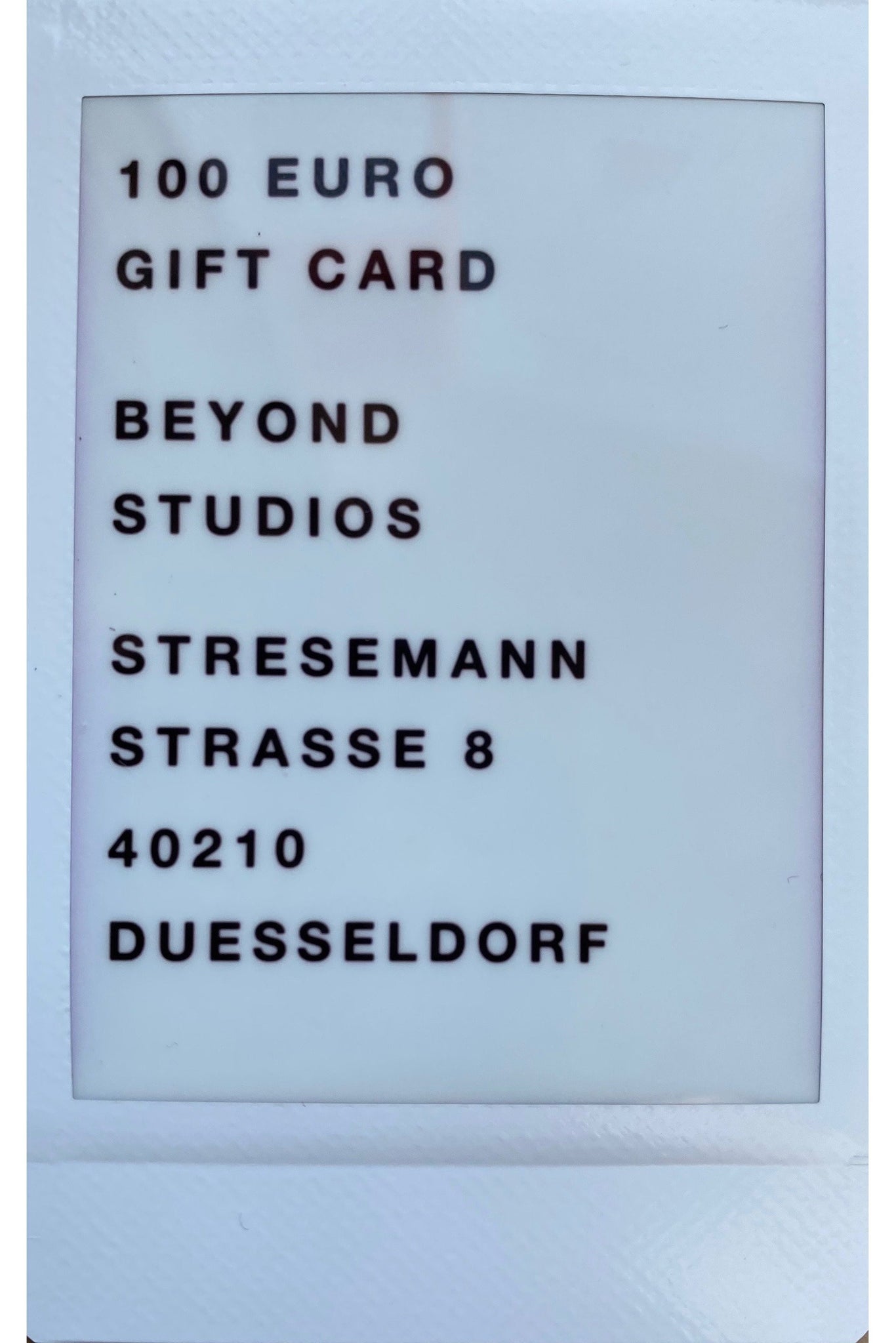 GIFT CARD - BEYOND STUDIOS
