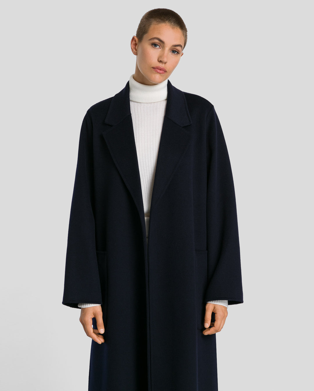 Celia coat in navy blue