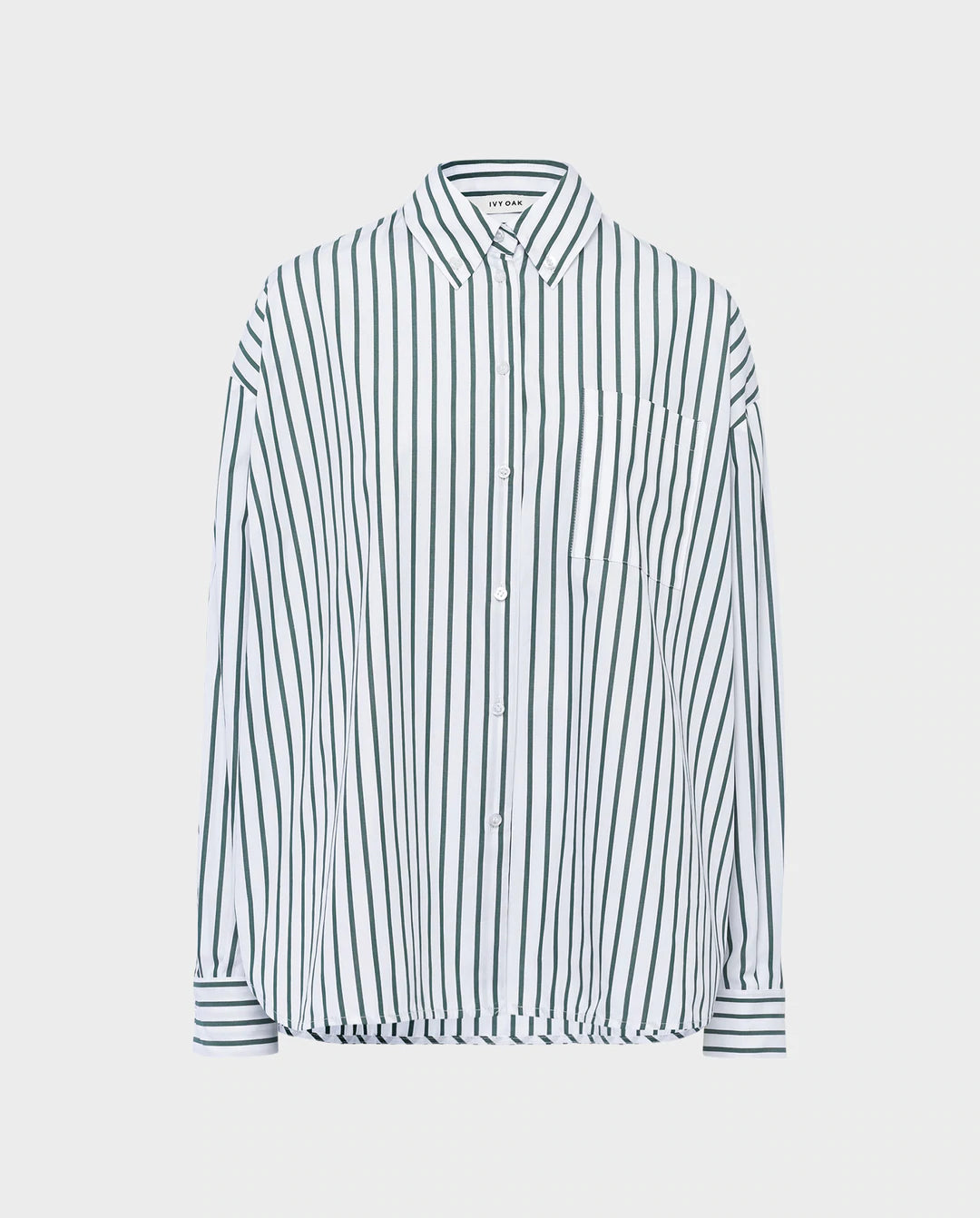 Bethany Lilly Blouse in pine forest stripe