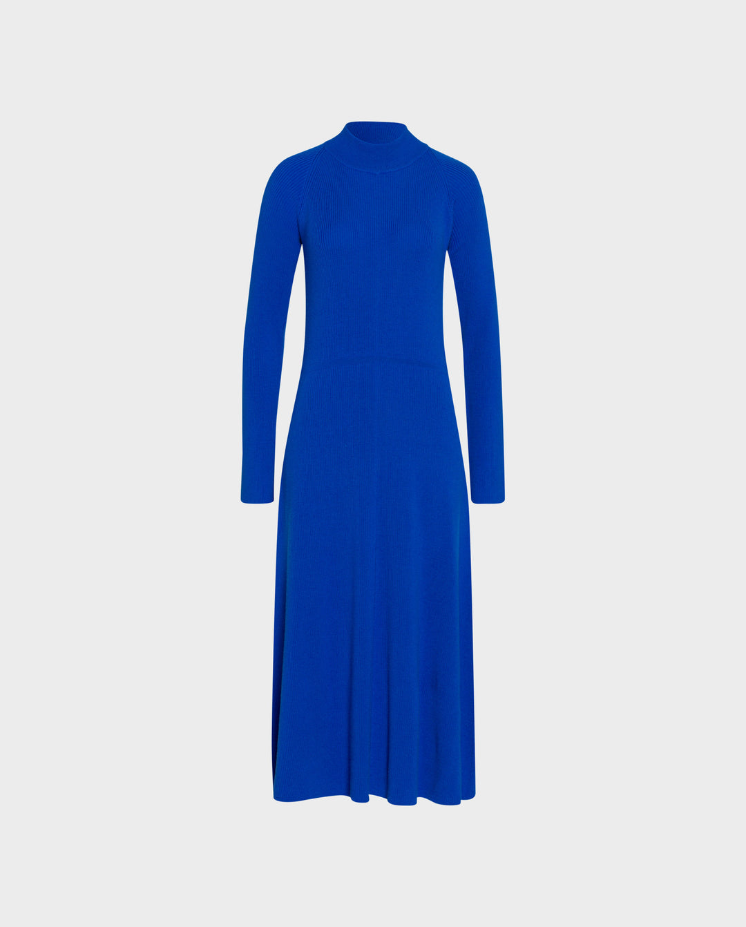 Karola rib knit dress in cobalt blue