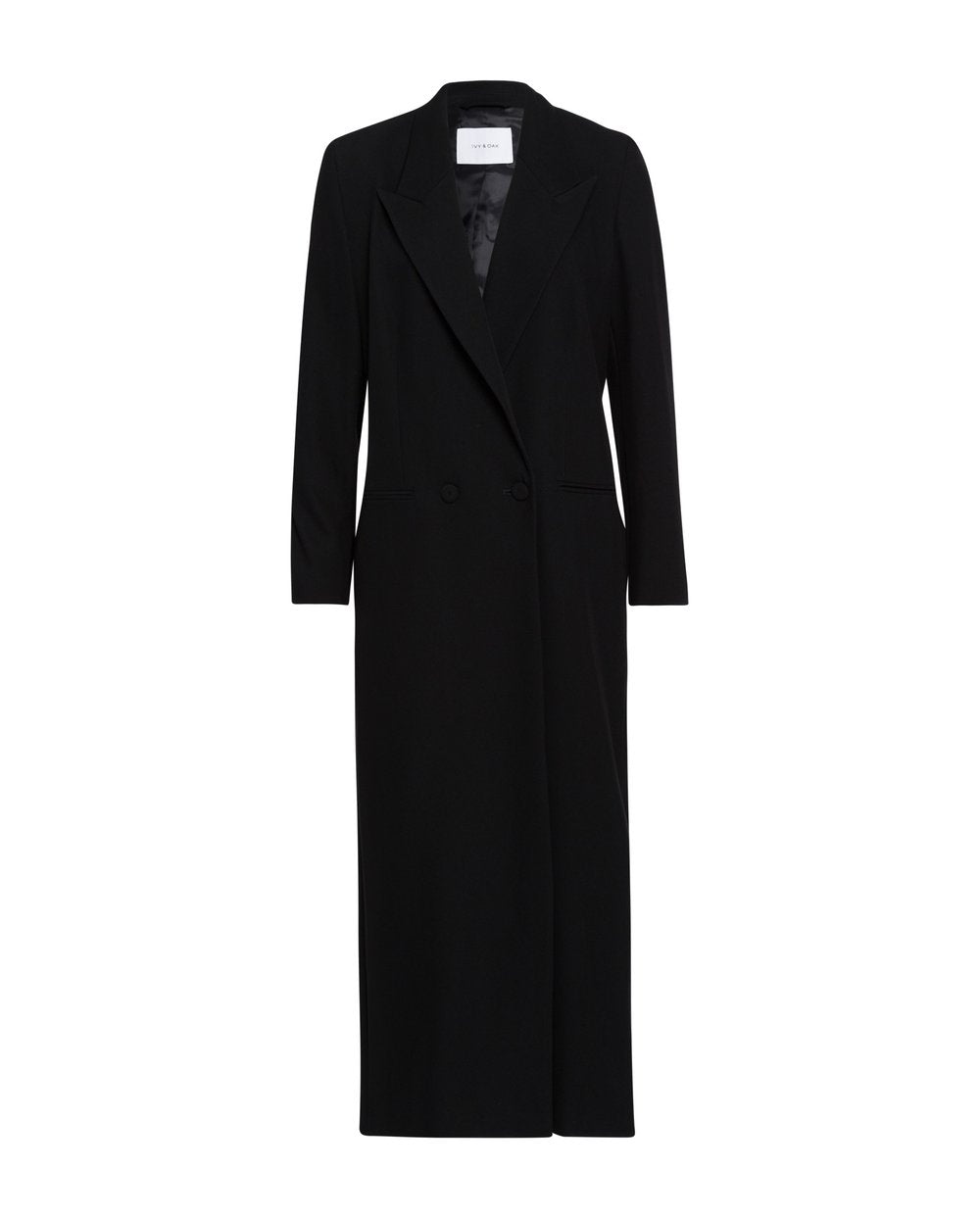 Maxi blazer coat in black