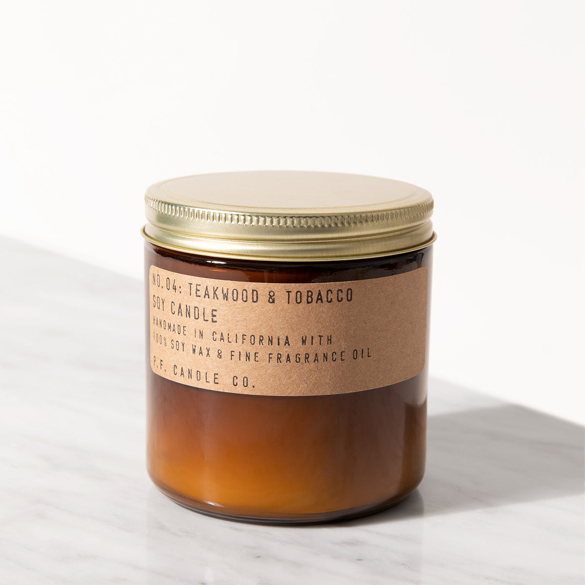 Large Candle - teakwood and tobacco by PF Candle
