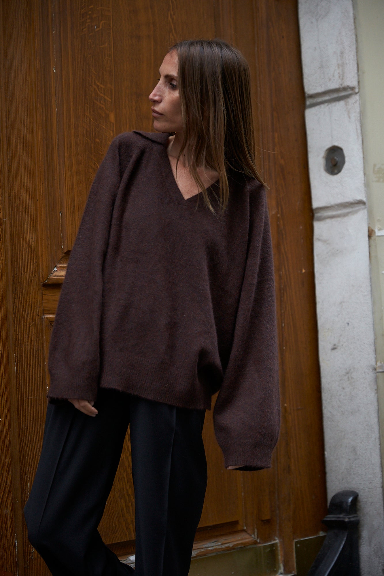 SPERONE V NECK SWEATER BY LOULOU STUDIO - BEYOND STUDIOS