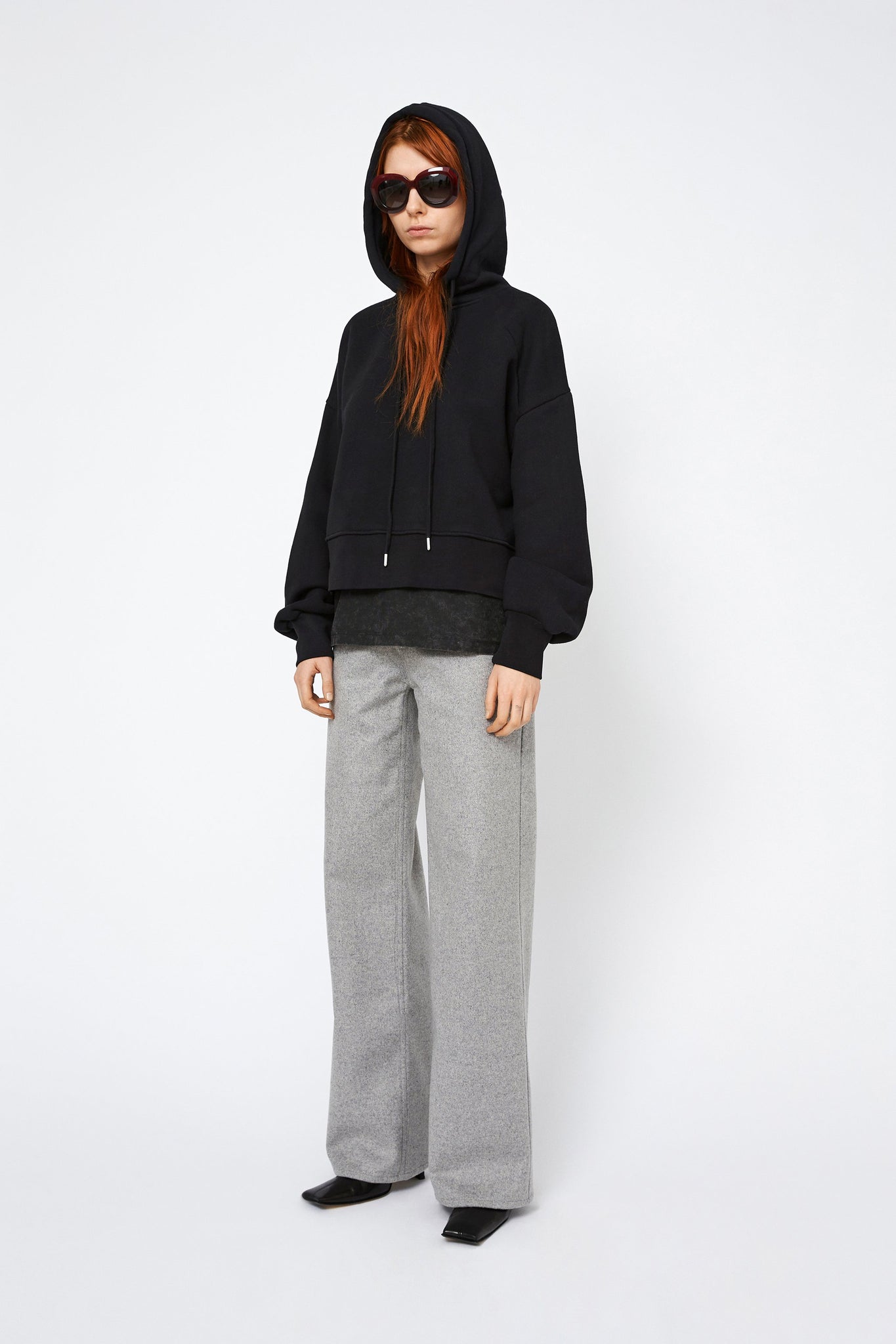 SHORT OVERSIZED HOODIE BY WON HUNDRED IN BLACK