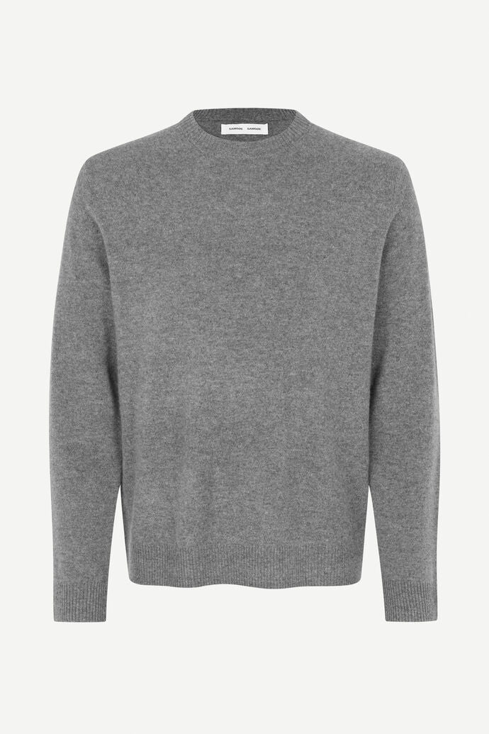 Pure Cashmere jumper in grey melange