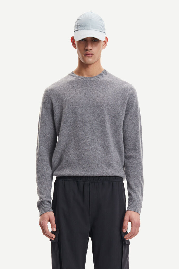 Pure Cashmere jumper in grey melange