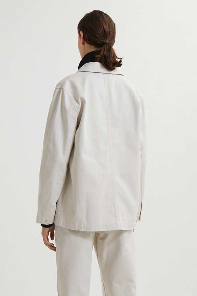 DENIM JACKET IN BRIGHT WHITE BY WOOD WOOD