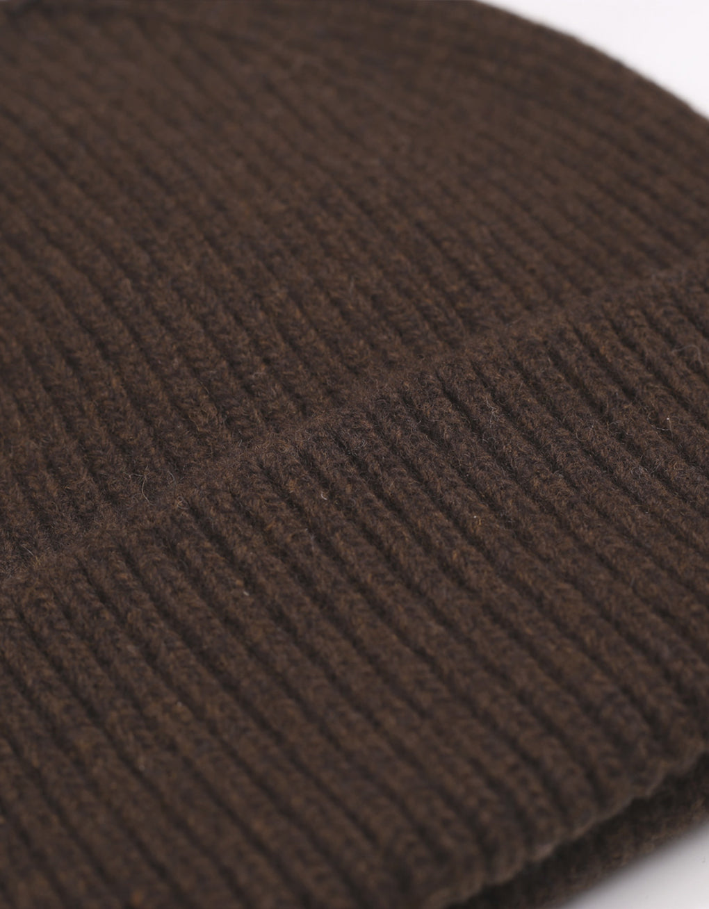 Merino wool beanie in coffee brown