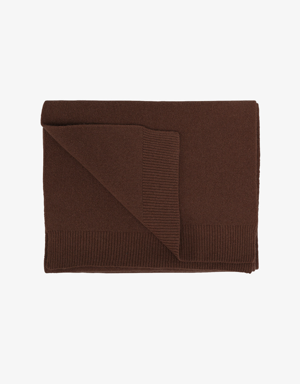 Merino wool scarf in coffee brown