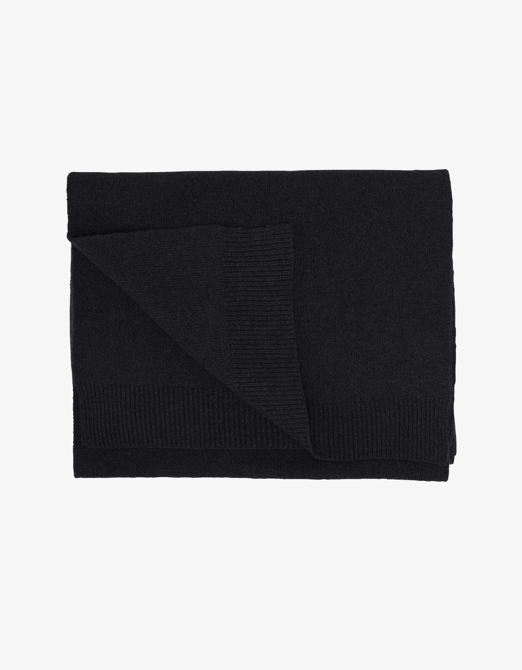 Merino wool scarf in deep black