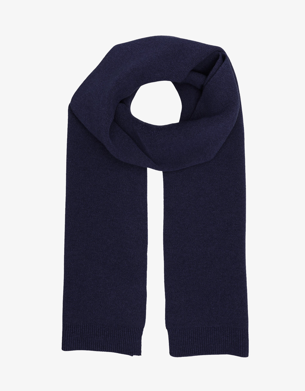 Merino wool scarf in navy blue