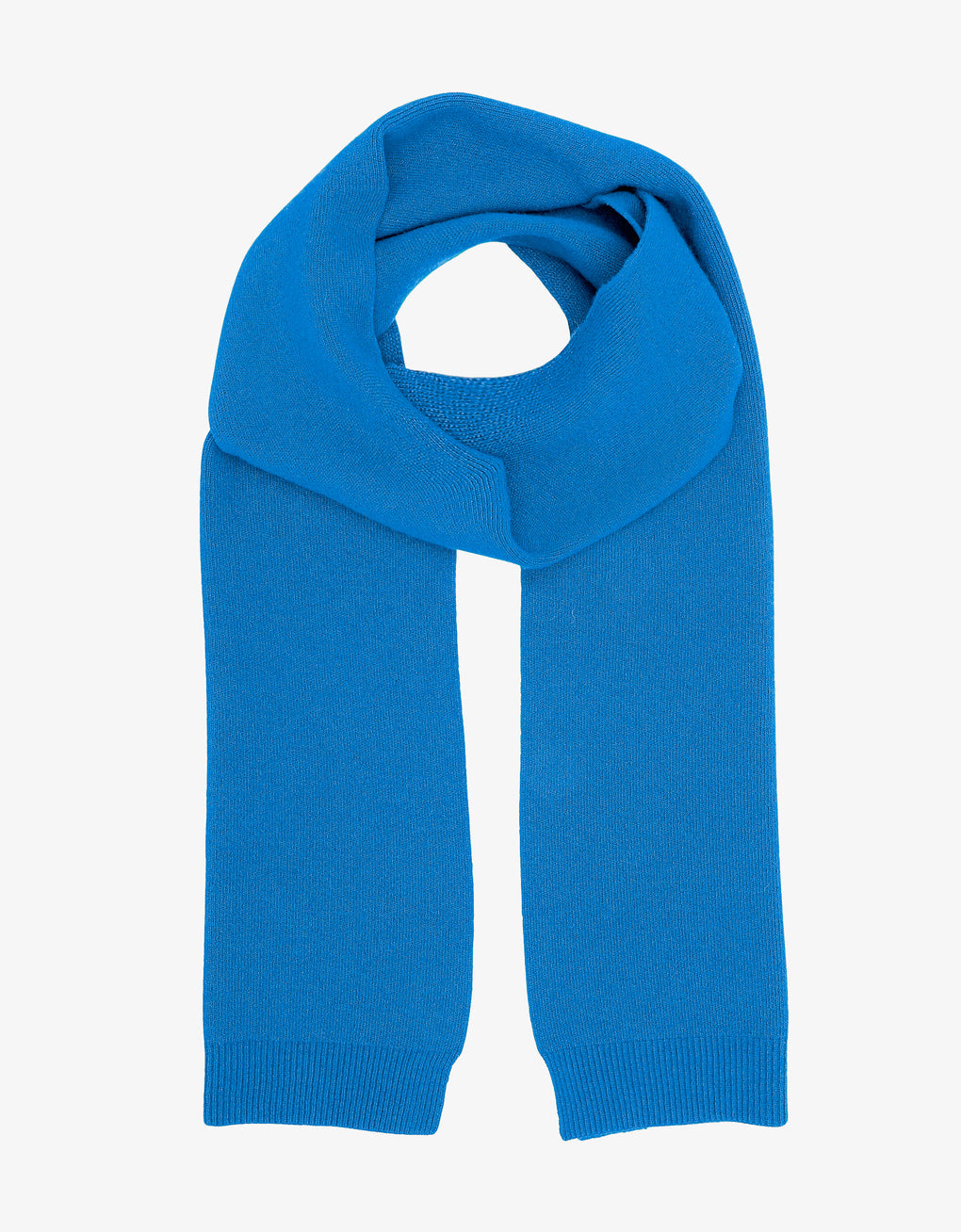 Merino wool scarf in pacific blue