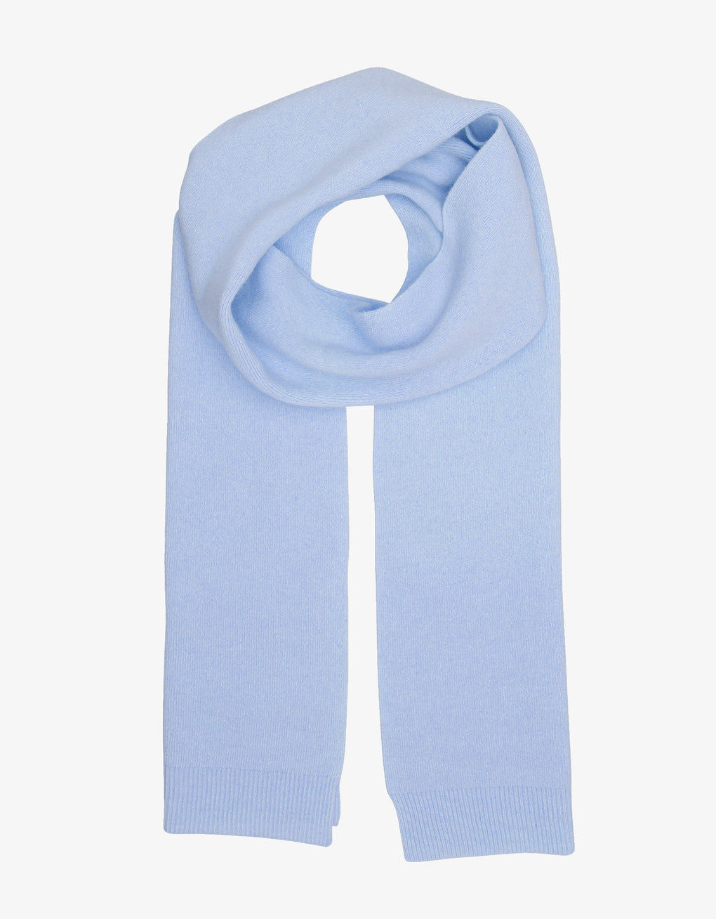 Merino wool scarf - polar blue