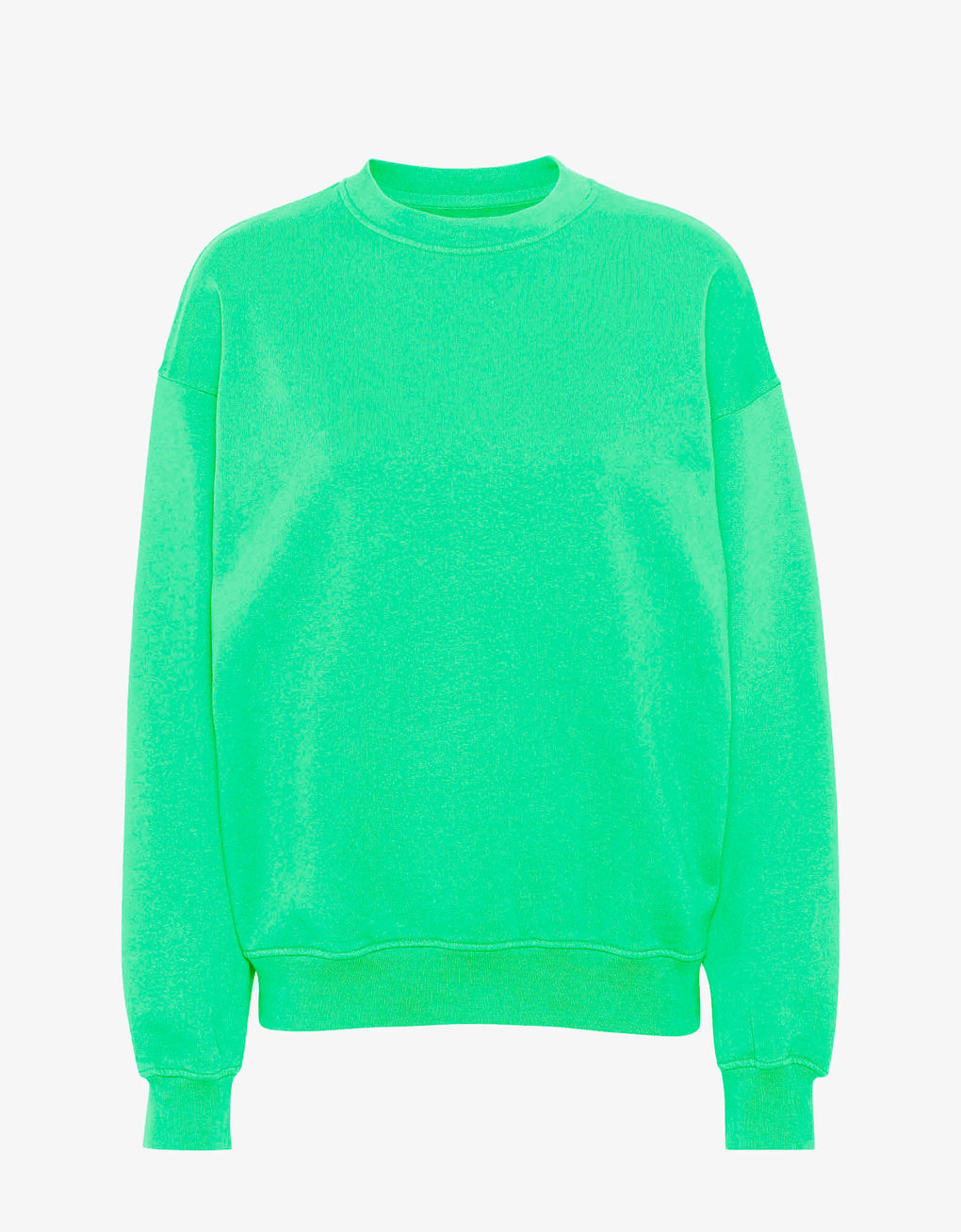Organic oversized crew sweater - spring green