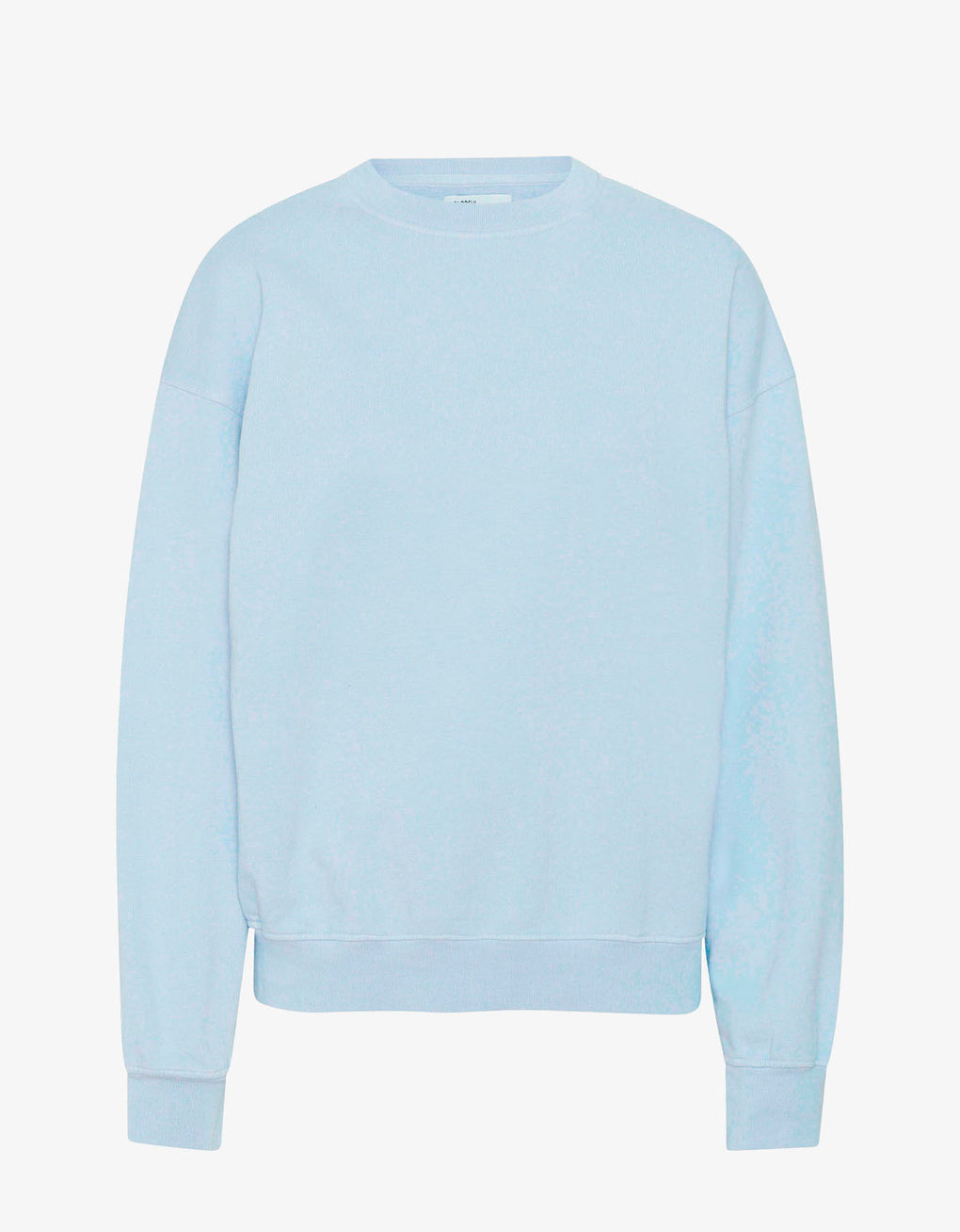 Organic oversized crew sweater - polar blue