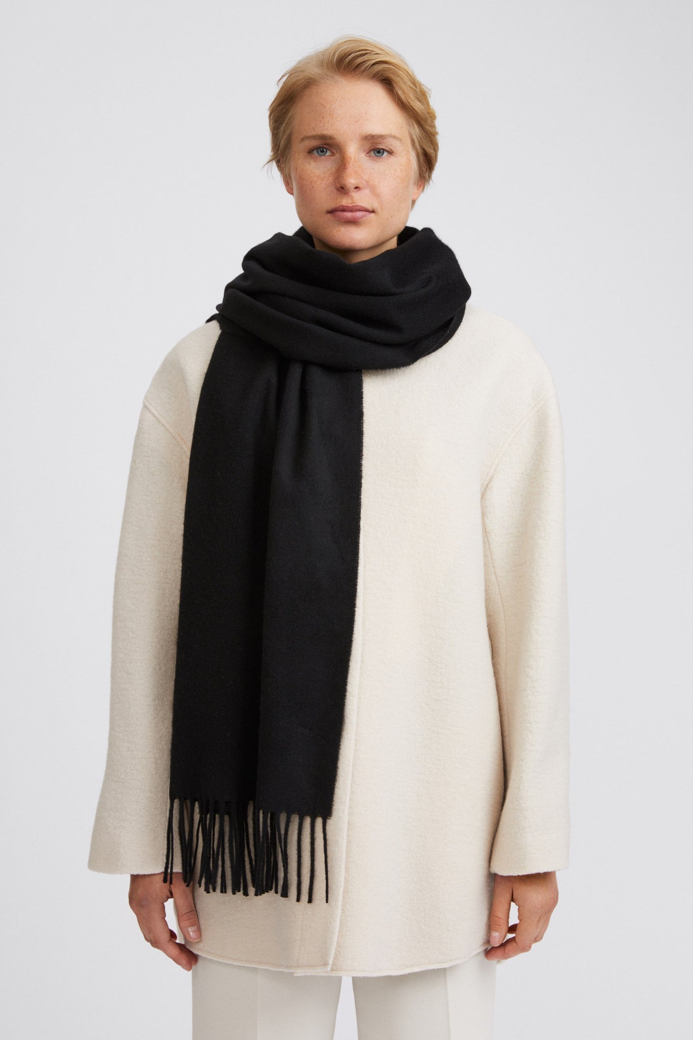 Filippa K Cashmere blend scarf - black