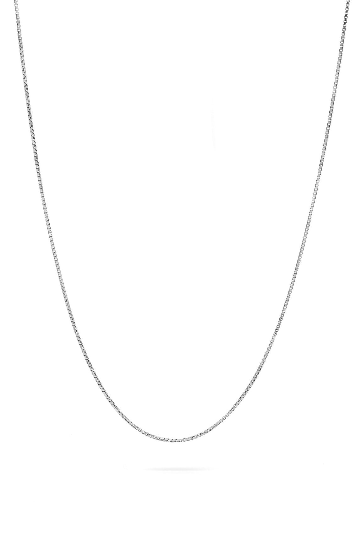 LONG SMOOTH NECKLACE IN SILVER - BEYOND STUDIOS