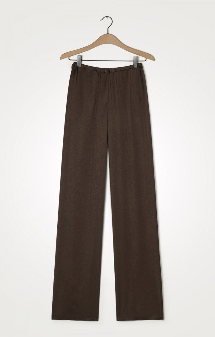 SILKY PANTS IN CHOCOLATE