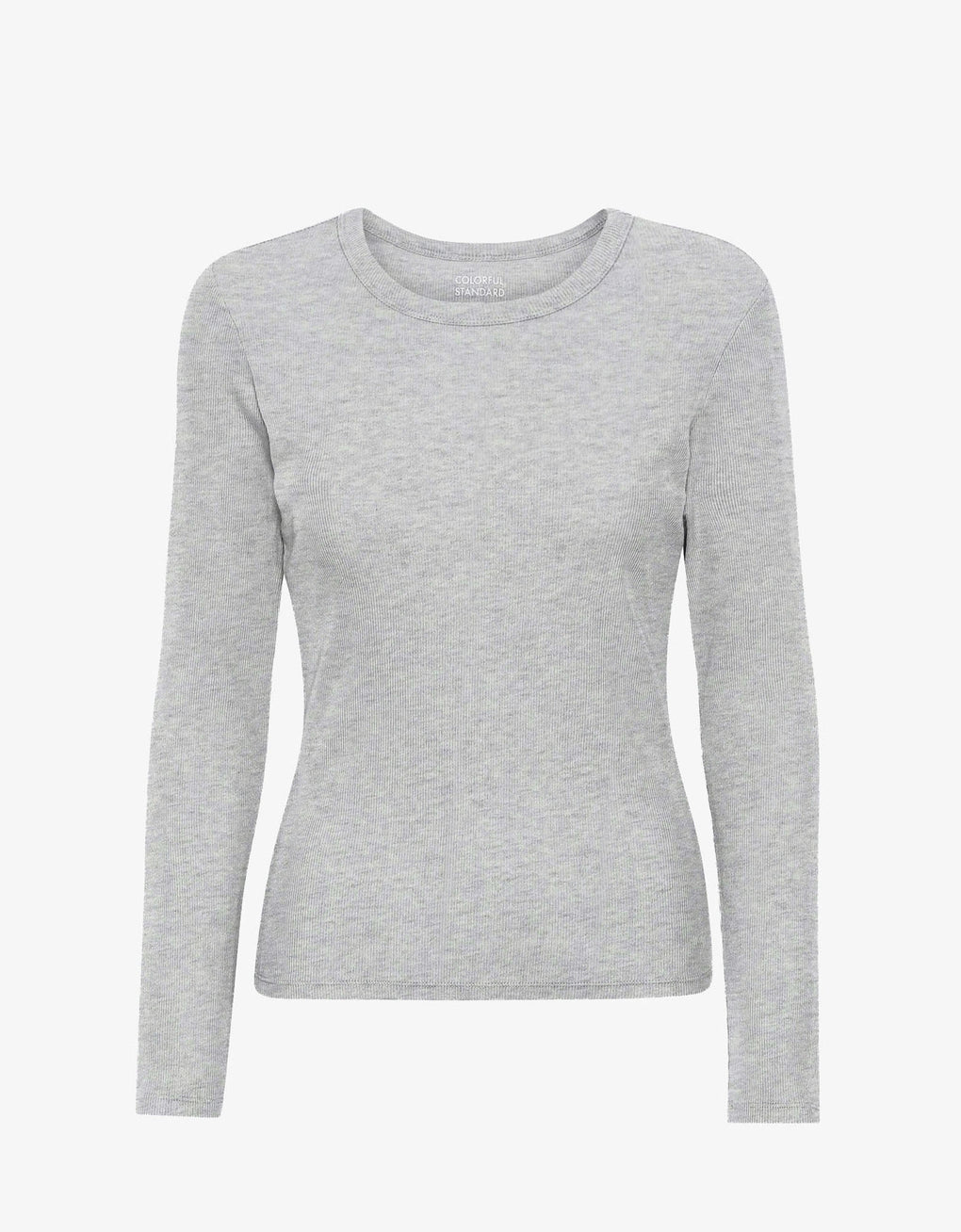 Organic rib longsleeve t-shirt - heather grey