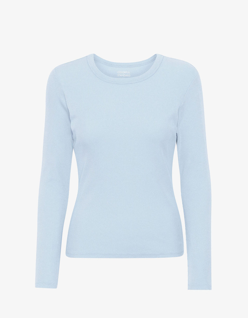 Organic rib longsleeve t-shirt - polar blue