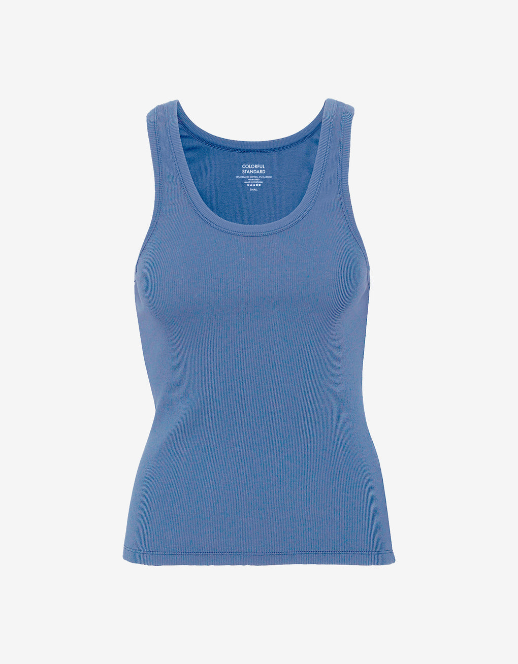 Organic rib tank top - sky blue