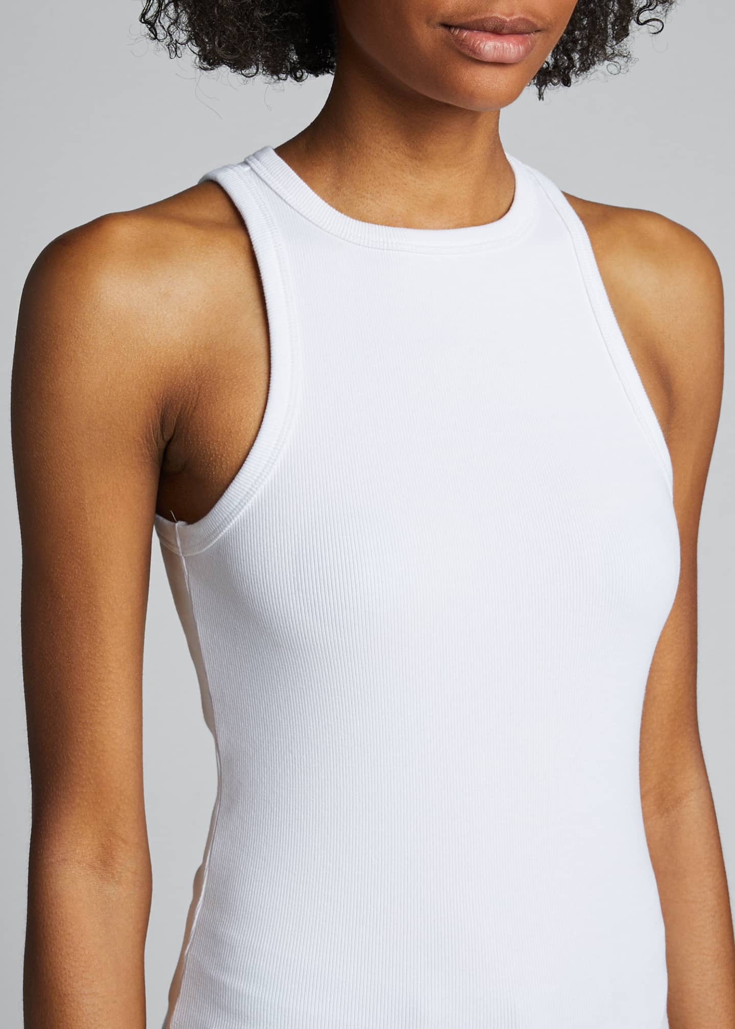 RIB TANK TOP IN WHITE BY AGOLDE