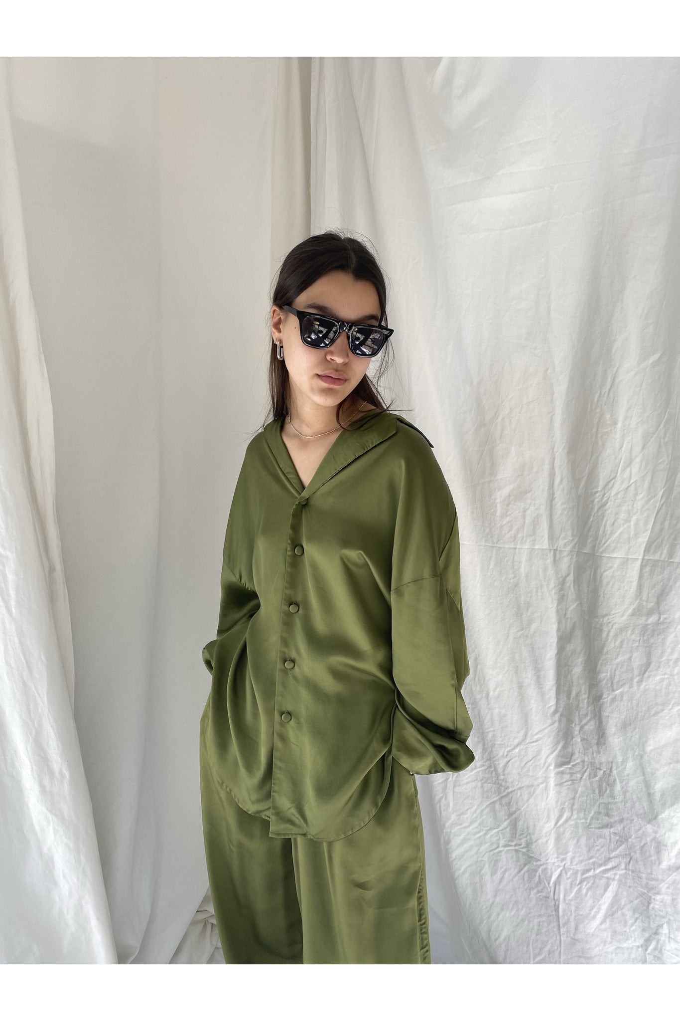 OVERSIZED SILKY SHIRT BY CAN PEP REY - BEYOND STUDIOS