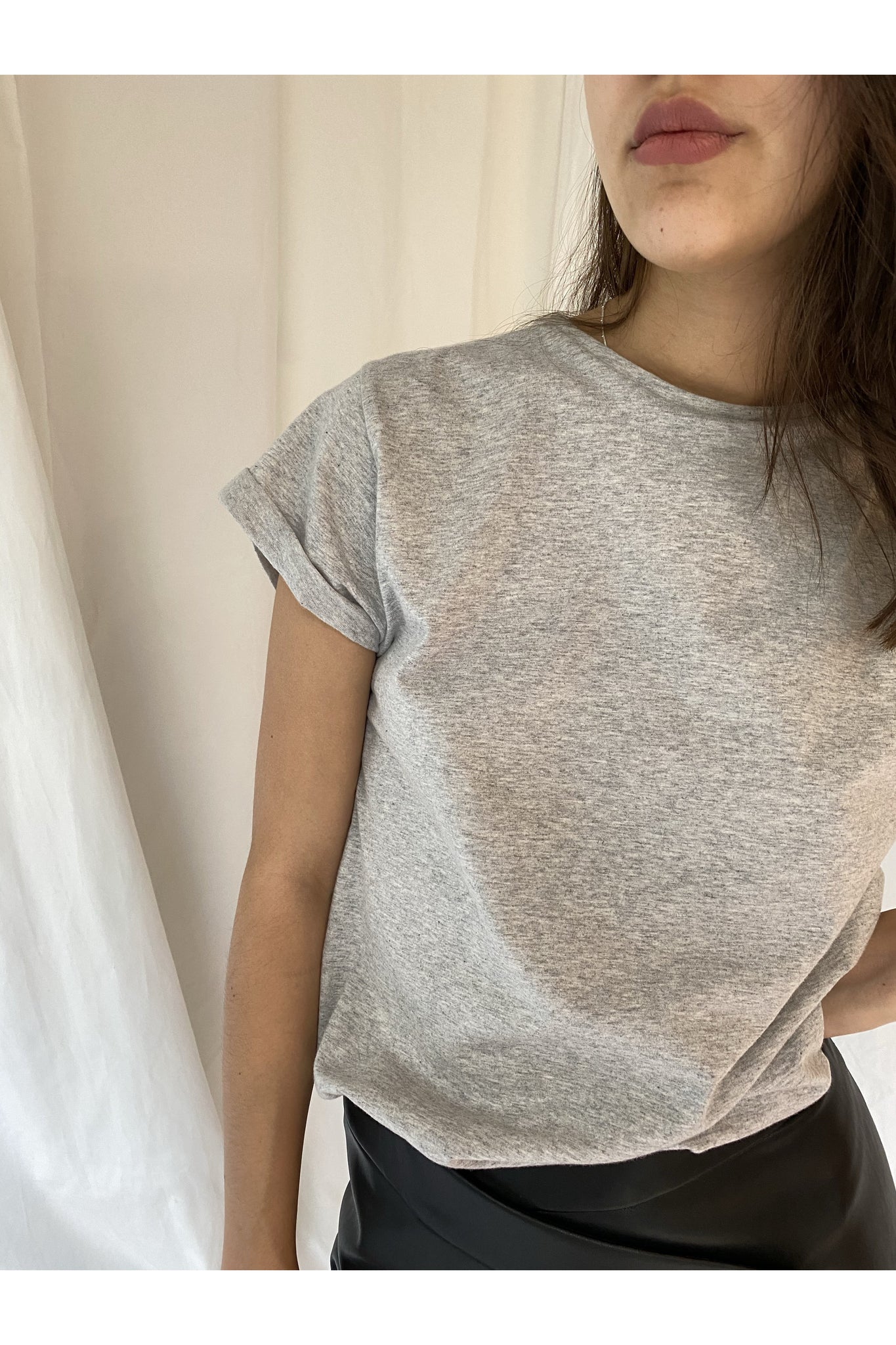PERFECT ROLLED SLEEVES SHIRT IN GREY - BEYOND STUDIOS