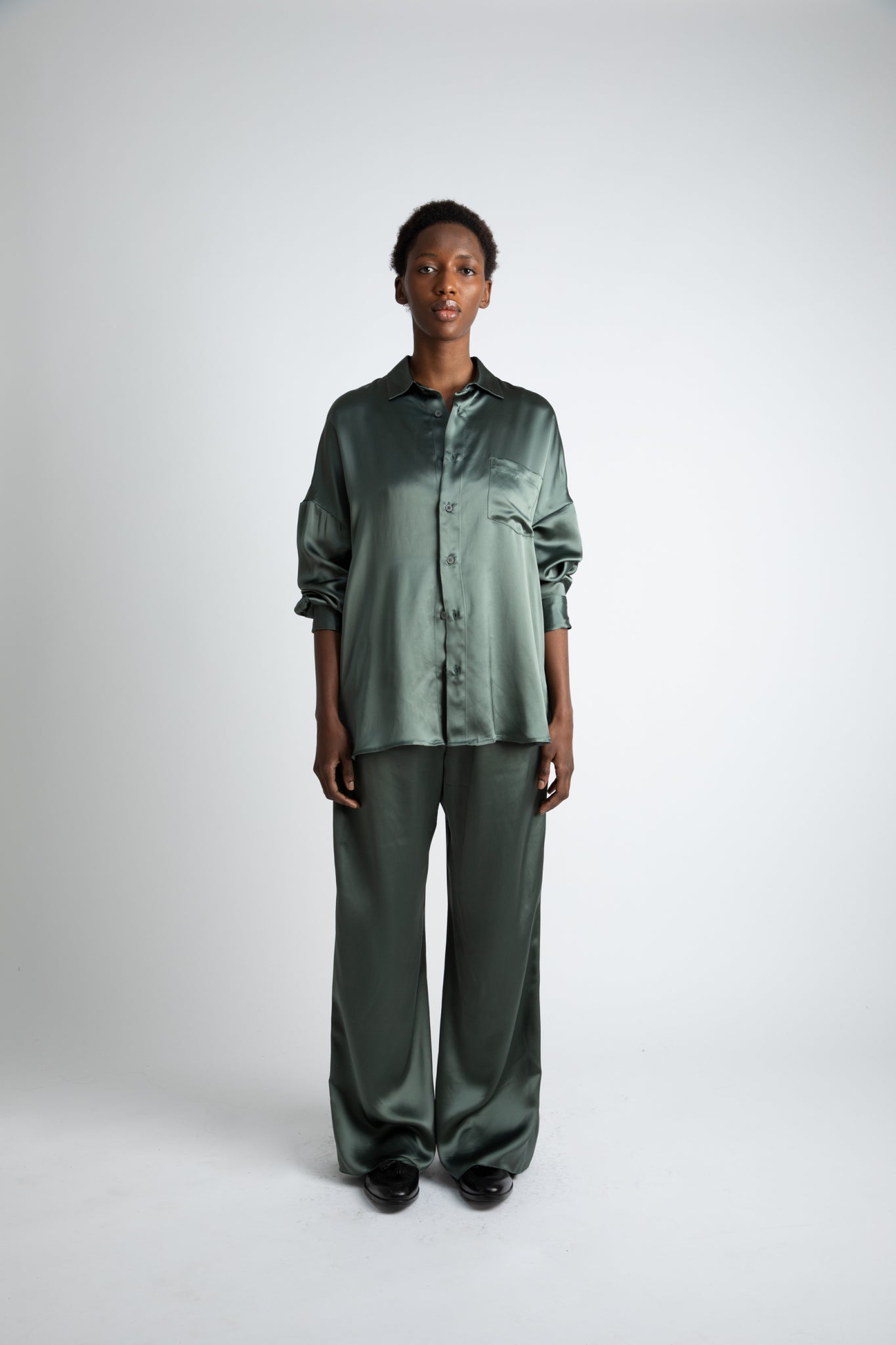 Can Pep Rey flared pants bloom voltre - jungle green