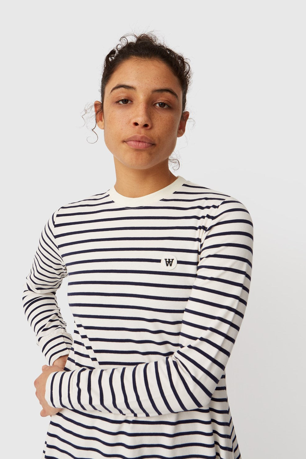 NAVY STRIPED DRESS BY WOOD WOOD