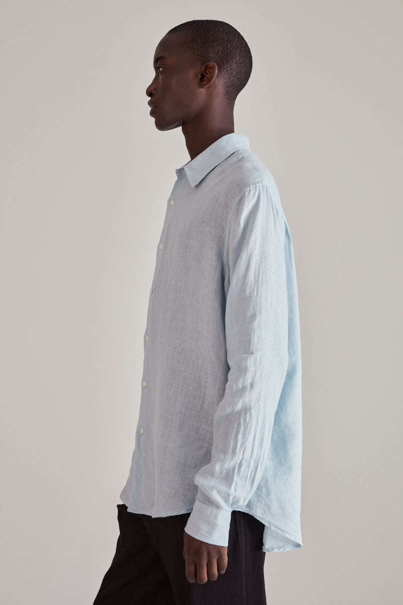 Air clean linen shirt by Hope - sky blue linen